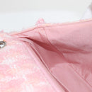 CHANEL Chain Matelasse 2.55 Shoulder Bag Tweed Pink CC Auth 121623AM-30