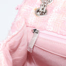 CHANEL Chain Matelasse 2.55 Shoulder Bag Tweed Pink CC Auth 121623AM-31