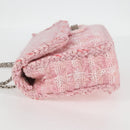 CHANEL Chain Matelasse 2.55 Shoulder Bag Tweed Pink CC Auth 121623AM-3