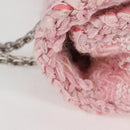 CHANEL Chain Matelasse 2.55 Shoulder Bag Tweed Pink CC Auth 121623AM-4