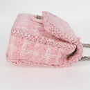 CHANEL Chain Matelasse 2.55 Shoulder Bag Tweed Pink CC Auth 121623AM-5