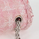 CHANEL Chain Matelasse 2.55 Shoulder Bag Tweed Pink CC Auth 121623AM-15