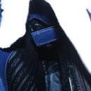 PRADA Shoulder Bag Safiano Leather Blue Gold Auth 121634-19