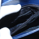 PRADA Shoulder Bag Safiano Leather Blue Gold Auth 121634-24