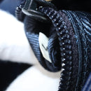 PRADA Shoulder Bag Safiano Leather Blue Gold Auth 121634-10