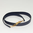 PRADA Shoulder Bag Safiano Leather Blue Gold Auth 121634-11