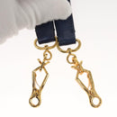 PRADA Shoulder Bag Safiano Leather Blue Gold Auth 121634-12