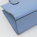 GUCCI Hand Bag Leather 2way Blue Gold 443089 Auth 121644-16