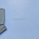 GUCCI Hand Bag Leather 2way Blue Gold 443089 Auth 121644-17