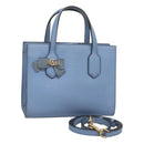 GUCCI Hand Bag Leather 2way Blue Gold 443089 Auth 121644-1