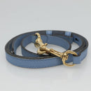 GUCCI Hand Bag Leather 2way Blue Gold 443089 Auth 121644-22