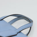 GUCCI Hand Bag Leather 2way Blue Gold 443089 Auth 121644-8