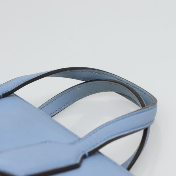 GUCCI Hand Bag Leather 2way Blue Gold 443089 Auth 121644