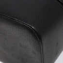 GUCCI Vanity Pouch Leather Black Silver Auth 121646-14