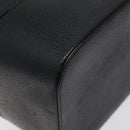 GUCCI Vanity Pouch Leather Black Silver Auth 121646-15