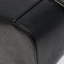 GUCCI Vanity Pouch Leather Black Silver Auth 121646-16