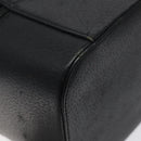 GUCCI Vanity Pouch Leather Black Silver Auth 121646-17