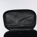 GUCCI Vanity Pouch Leather Black Silver Auth 121646-18