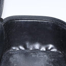 GUCCI Vanity Pouch Leather Black Silver Auth 121646-19