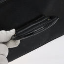 GUCCI Vanity Pouch Leather Black Silver Auth 121646-7