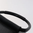 GUCCI Vanity Pouch Leather Black Silver Auth 121646-8