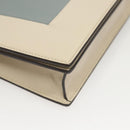 CELINE Chain Shoulder Bag Leather Gray Gold Auth 121648-9