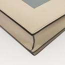 CELINE Chain Shoulder Bag Leather Gray Gold Auth 121648-16