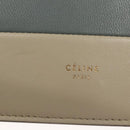 CELINE Chain Shoulder Bag Leather Gray Gold Auth 121648-17