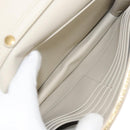 CELINE Chain Shoulder Bag Leather Gray Gold Auth 121648-10