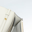 CELINE Chain Shoulder Bag Leather Gray Gold Auth 121648-18