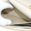 CELINE Chain Shoulder Bag Leather Gray Gold Auth 121648-11