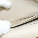 CELINE Chain Shoulder Bag Leather Gray Gold Auth 121648-20