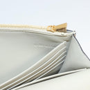 CELINE Chain Shoulder Bag Leather Gray Gold Auth 121648-12