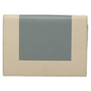 CELINE Chain Shoulder Bag Leather Gray Gold Auth 121648-13