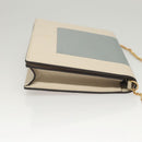 CELINE Chain Shoulder Bag Leather Gray Gold Auth 121648-3