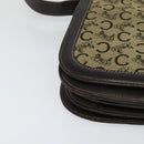CELINE C Sulky Shoulder Bag Canvas Brown Gold Auth 121649-9