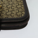 CELINE C Sulky Shoulder Bag Canvas Brown Gold Auth 121649-14