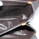 CELINE C Sulky Shoulder Bag Canvas Brown Gold Auth 121649-18