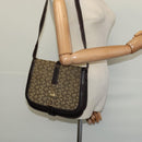 CELINE C Sulky Shoulder Bag Canvas Brown Gold Auth 121649-23