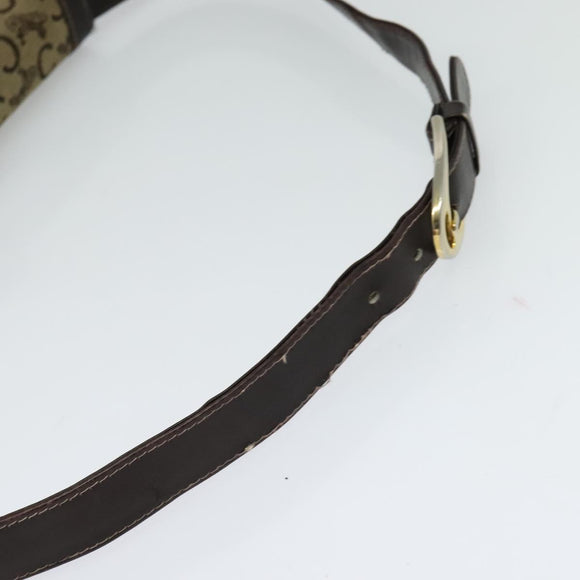 CELINE C Sulky Shoulder Bag Canvas Brown Gold Auth 121649
