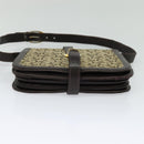 CELINE C Sulky Shoulder Bag Canvas Brown Gold Auth 121649-5