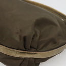 PRADA Shoulder Bag Nylon Khaki Silver Auth 121654-15