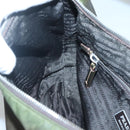 PRADA Shoulder Bag Nylon Khaki Silver Auth 121654-20