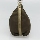PRADA Shoulder Bag Nylon Khaki Silver Auth 121654-3