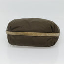 PRADA Shoulder Bag Nylon Khaki Silver Auth 121654-5