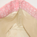 BVLGARI Logo Mania Tote Bag Canvas Pink Silver Auth 121657-18