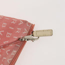 BVLGARI Logo Mania Tote Bag Canvas Pink Silver Auth 121657-23