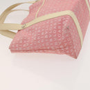 BVLGARI Logo Mania Tote Bag Canvas Pink Silver Auth 121657-4