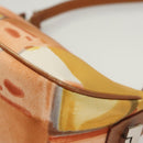 Salvatore Ferragamo Accessory Pouch Nylon Yellow Silver Auth 121659-16