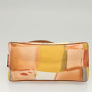 Salvatore Ferragamo Accessory Pouch Nylon Yellow Silver Auth 121659-5